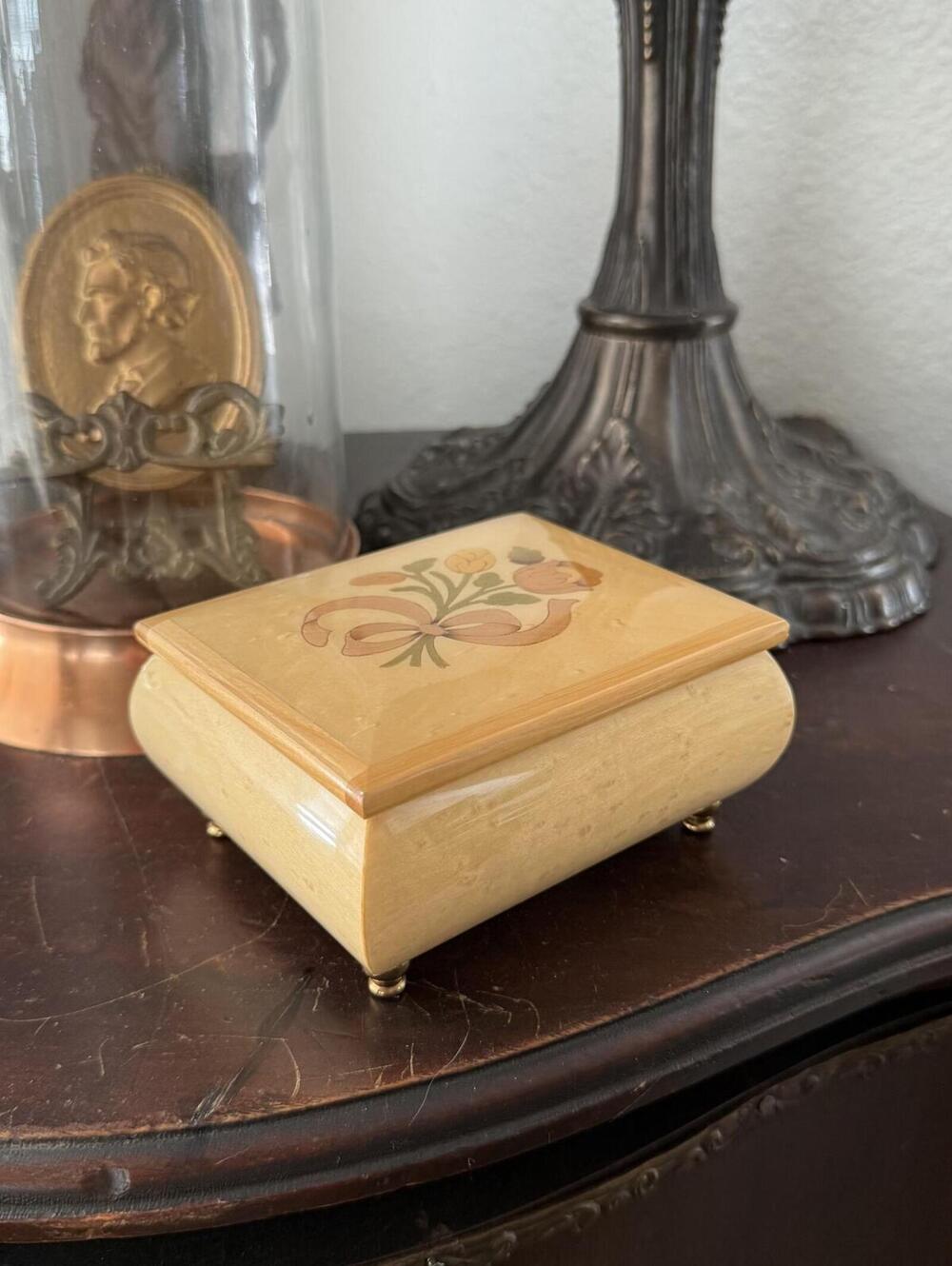 Vintage Italian Wooden Music Box